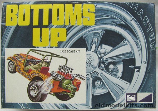 MPC 1/25 Bottoms Up 'Fire Belching' Jeep - Builds One of Three Versions - Stock / Custom Rear-Mounted V-8 / Custom Tow Jeep, 1-0742-225 plastic model kit
